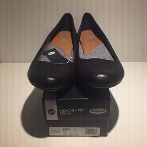 Black Dr. Scholl’s Memory Fit Flats - Size 10W